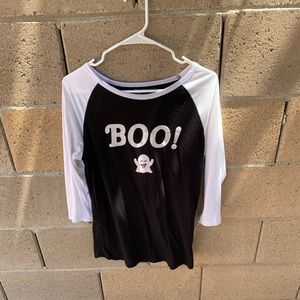 Halloween ‘BOO 👻’ black and white W large shirt